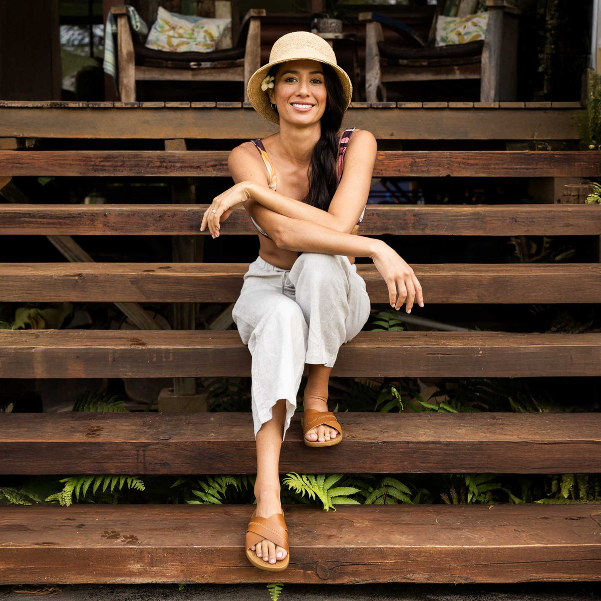 OluKai Kipe‘a ‘Olu Women‘s Slide Sandals for Women