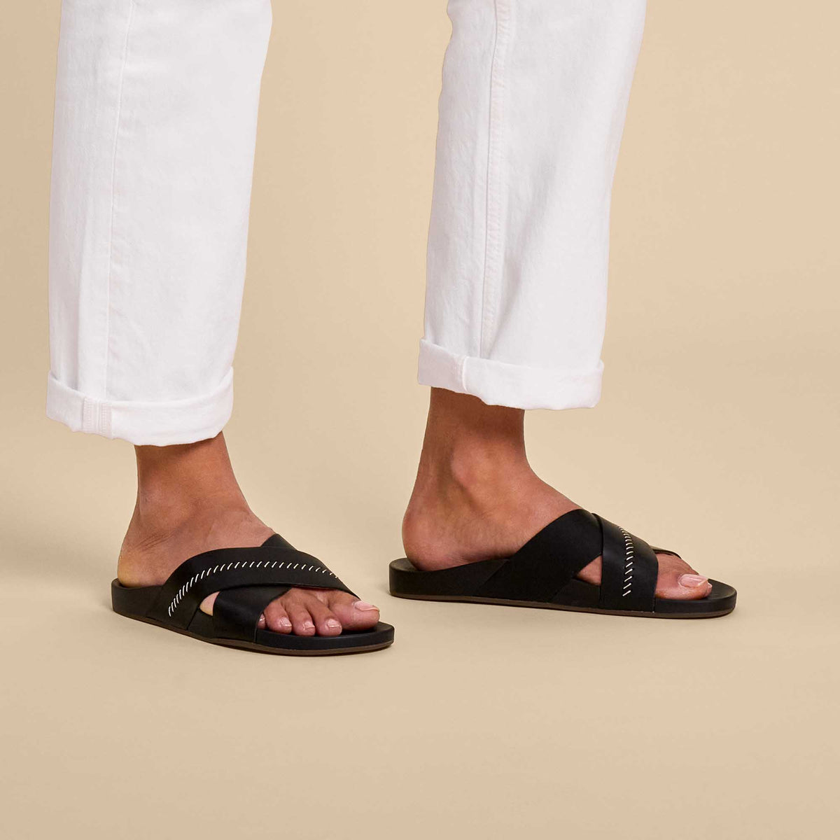 OluKai Kipe‘a ‘Olu Women‘s Slide Sandals for Women