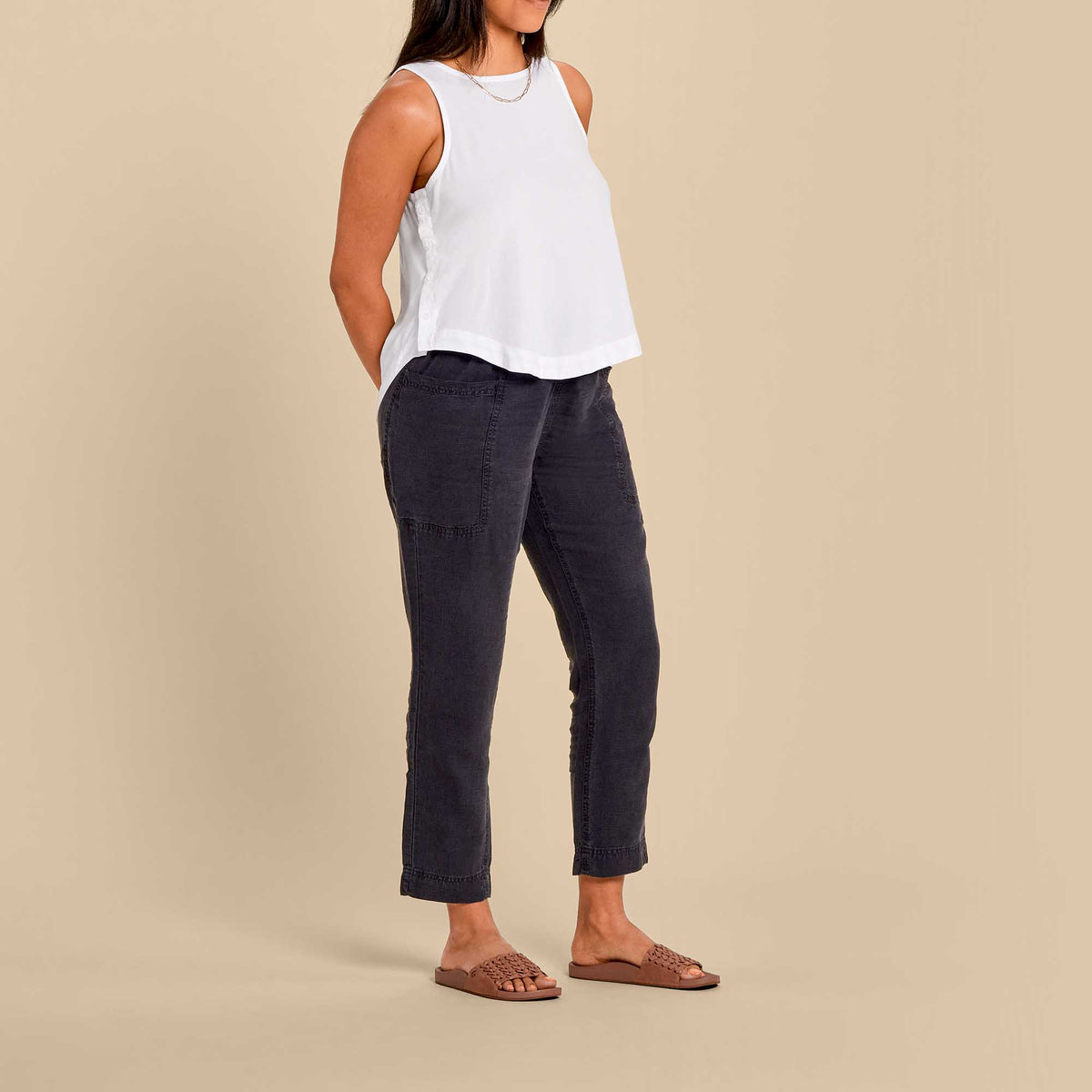 OluKai Kāmola Women’s Leather Slide Sandals for Women