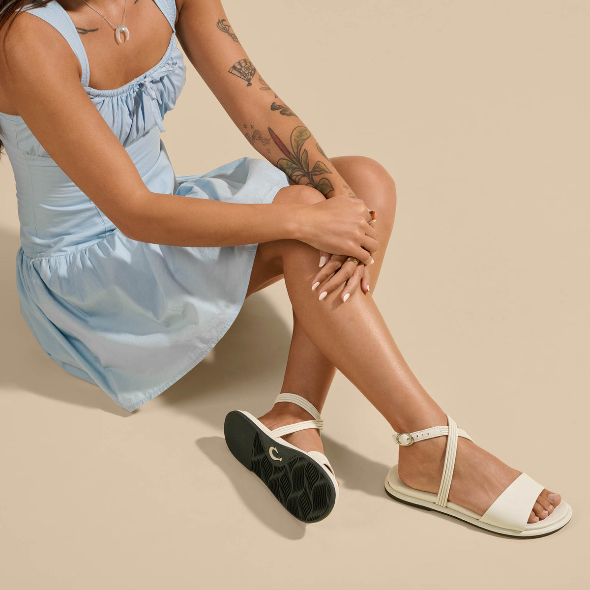OluKai Tiare Wrap Women’s Leather Sandals for Women